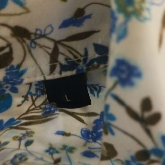 BOGGI MILANO Italian Style Blue 100% Cotton Long Sleeve Button Up sz Large - Picture 4 of 8